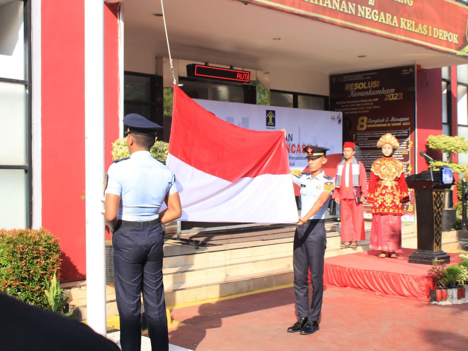 PENUH KHIDMAT, RUTAN DEPOK LAKSANAKAN UPACARA PERINGATAN HARI LAHIR ...